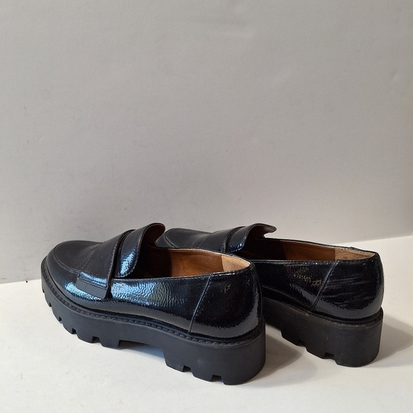 Franco Sarto Black Whimsigoth Platform Lug Sole Penny Loafers Size 6.5 - Picture 6 of 9